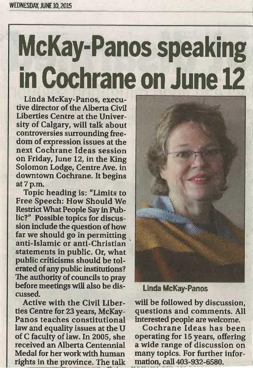 Cochrane Times, Wednesday June 10, 2015